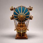 Steampunk Airship Laser Cut File SVG DXF | 3D Wooden Zeppelin Model Vector | Glowforge Files | Flying Ship, Hot Air Balloon Digital Download - Image 5