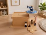 Wooden Police Station Playset for Kids Pattern PDF, Montessori Police Toy with Helicopter, Pretend Play Learning Toy, Nursery Room Decor - Image 2