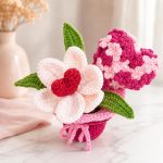 Valentine Crochet Pattern PDF, Heart Flowers Vase Amigurumi Pattern, DIY Love Gift, Crochet Flower Bouquet, Valentine Decor - Image 3