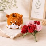 Crochet Shiba Pot PDF Pattern, Tulip Flower Amigurumi Dog Planter, Cute Shiba Inu Crochet Pattern, Digital Download - Image 4