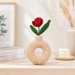 Crochet Tulip Donut Vase Pattern PDF, Crochet Flower Vase Pattern, Tulip Crochet Pattern, Handmade Home Decor DIY Gift - Image 4