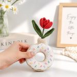 Crochet Tulip Donut Vase Pattern PDF, Crochet Flower Vase Pattern, Tulip Crochet Pattern, Handmade Home Decor DIY Gift - Image 6