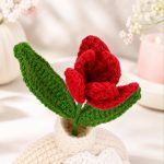 Crochet Tulip Donut Vase Pattern PDF, Crochet Flower Vase Pattern, Tulip Crochet Pattern, Handmade Home Decor DIY Gift - Image 5