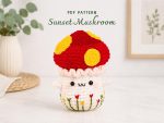 Crochet Mushroom Pattern PDF, Sunset Mushroom Amigurumi Pattern, Cute Cottagecore Crochet Toy, DIY Baby Gift, Mushroom Plush Pattern