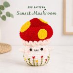 Crochet Mushroom Pattern PDF, Sunset Mushroom Amigurumi Pattern, Cute Cottagecore Crochet Toy, DIY Baby Gift, Mushroom Plush Pattern