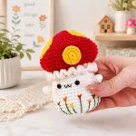 Crochet Mushroom Pattern PDF, Sunset Mushroom Amigurumi Pattern, Cute Cottagecore Crochet Toy, DIY Baby Gift, Mushroom Plush Pattern - Image 5