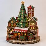 3D Christmas Village SVG DXF | Laser Cut Files Santa Express Train | Christmas Decor DIY | Digital Download - Image 7