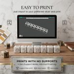 Square Alphabet Bead STL Bundle, 3D Printable Letter Beads A-Z, Custom Name Beads for Bracelet & Jewelry Making, Digital Download File - Image 5