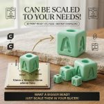 Square Alphabet Bead STL Bundle, 3D Printable Letter Beads A-Z, Custom Name Beads for Bracelet & Jewelry Making, Digital Download File - Image 4