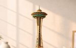 3D Wooden Space Needle Model | Seattle Landmark Architecture Puzzle | Large DIY Building Craft Kit | Desk Decor Gift for Architect - Image 7