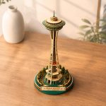 3D Wooden Space Needle Model | Seattle Landmark Architecture Puzzle | Large DIY Building Craft Kit | Desk Decor Gift for Architect - Image 6