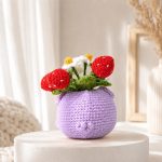 Strawberry Pig Pot Crochet Pattern PDF, Cute Amigurumi Pig Planter, Strawberry Flower Pot Plush, Handmade Crochet Toy Pattern - Image 2