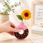 Sunflower Donut Vase Crochet Pattern PDF, Amigurumi Flower Vase Tutorial, Cute Donut Decor, DIY Crochet Gift Pattern - Image 2