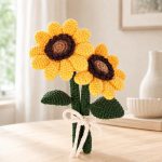 Crochet Sunflower Bouquet PDF Pattern, Amigurumi Flower Pattern, Crochet Sunflowers, Handmade Flower Gift, Digital Download - Image 5