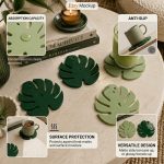 Monstera Leaf Coaster STL File, Tropical Plant Drink Coaster 3D Print Model, Botanical Home Decor, Modern Table Coaster Digital Download - Image 3