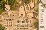 Hanging Stress Relief Toys Bundle SVG DXF | Cute Wooden Animal Ornaments Laser Cut Files | DIY Wood Craft Decor - Image 3