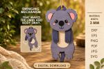 Hanging Stress Relief Toys Bundle SVG DXF | Cute Wooden Animal Ornaments Laser Cut Files | DIY Wood Craft Decor - Image 9