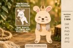 Hanging Stress Relief Toys Bundle SVG DXF | Cute Wooden Animal Ornaments Laser Cut Files | DIY Wood Craft Decor - Image 2