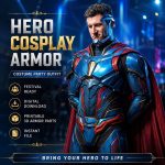 Future Hero Armor Bust - 3D Model STL for Cosplay Printing, Digital Download, Customizable Hero Statue, Detailed Sculpture for Collectors