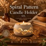 Spiral Pattern Candle Holder STL, 3D Printed Candle Holder File, Modern Home Decor STL, Easy Print Vase Mode Model, Digital Download