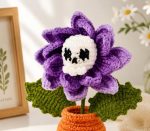 Skull Dahlia Crochet Pattern PDF – Cute Halloween Flower Pot DIY Craft Tutorial - Image 2