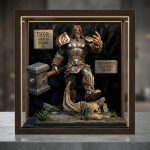 Thunder Warrior 3D Model STL, Mythic Norse Fantasy Warrior Statue, High Detail 3D Printing File, Resin Miniature Digital Download - Image 4