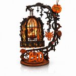 Halloween Lantern Laser Cut File SVG | Spooky Hanging Lantern DIY | Glowforge, xTool, LightBurn, CNC Wood Craft Decor - Image 4