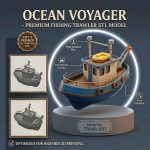 Fishing Boat 3D Model STL, Realistic Fishing Boat Ship for 3D Printing, Marine Vessel Decor Digital Download - Image 2