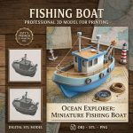 Fishing Boat 3D Model STL, Realistic Fishing Boat Ship for 3D Printing, Marine Vessel Decor Digital Download