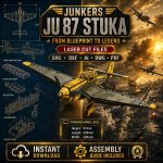 DIY Junkers Ju 87 Stuka Dive Bomber Laser Cut Files SVG DxF Ai DwG PDf | CNC Router & Laser Engraving Template | Instant Download