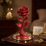 Rose Flower STL File, Romantic Floral 3D Print Model, Elegant Rose Figurine Digital Download, Printable Home Decor Gift