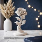 Rose Flower STL File, Romantic Floral 3D Print Model, Elegant Rose Figurine Digital Download, Printable Home Decor Gift - Image 5