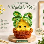 Cute Radish Pot Crochet Pattern | Digital PDF Download | Beginner Amigurumi Pattern