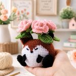 Crochet Fox Rose Pot Pattern PDF, Amigurumi Fox Planter, Crochet Flower Pot, Cute Fox Home Decor, Digital Download - Image 6