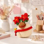 Poinsettia Snowman Pot Crochet PDF Pattern, Christmas Amigurumi Planter, Holiday Crochet Decor, Digital Download - Image 3
