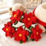 Poinsettia Snowman Pot Crochet PDF Pattern, Christmas Amigurumi Planter, Holiday Crochet Decor, Digital Download - Image 2
