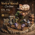 World of Warcraft Cartoon STL File for 3D Printing, Fantasy Game Character Model, Cute Stylized WoW Figure, Digital Download STL & OBJ