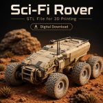 Sci-Fi Rover 3D Print STL, Homeworld Inspired Baserunner File, High Resolution Articulated Vehicle Digital Download, Tabletop Miniature STL