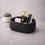 Quilted Oval Organizer STL File, Desk Storage Container, Minimalist Vanity Organizer, 3D Print Digital Download - Image 2
