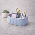 Quilted Oval Organizer STL File, Desk Storage Container, Minimalist Vanity Organizer, 3D Print Digital Download - Image 3
