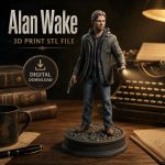 Alan Wake 3D Print STL File, Alan Wake Game Character Figure, Horror Game Collectible Model, Digital Download for 3D Printer, Gamer Gift STL