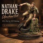 Nathan Drake Uncharted STL File for 3D Printing, Adventure Game Character Figure, Treasure Hunter Collectible, Digital Download STL & OBJ