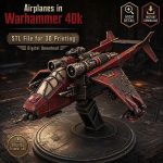 Epic Futuristic Gunship STL File, Sci-Fi War Aircraft for 3D Printing, Tabletop Wargaming Vehicle, Digital Download