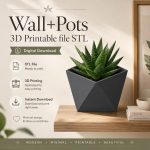 Wall Planter STL File for 3D Printing, Hanging Plant Pot, Vertical Garden Decor, Indoor Planter Digital Download