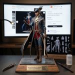 Lady Maria Bloodborne STL File for 3D Printing, Gothic Female Hunter Figure, Dark Fantasy Collectible Model, Digital Download STL & OBJ - Image 3