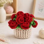Crochet Flower Coaster Pattern PDF, Rose Mug Rug Digital Download, Floral Tea Cup Mat, Spring Home Decor - Image 2