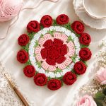 Crochet Flower Coaster Pattern PDF, Rose Mug Rug Digital Download, Floral Tea Cup Mat, Spring Home Decor - Image 5