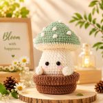 Cute Mushroom Pot Crochet Pattern PDF, Amigurumi Plant Pot DIY, Kawaii Crochet Toy Tutorial, Instant Digital Download - Image 7