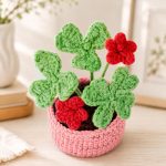 Crochet Clover Plant Pattern, Mini Potted Shamrock Flower PDF, Cute Amigurumi Home Decor, Handmade Desk Plant - Image 4