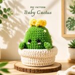 Baby Cactus Crochet Pattern | Cute Amigurumi PDF | DIY Plush Cactus Digital Download for Crafts & Gifts